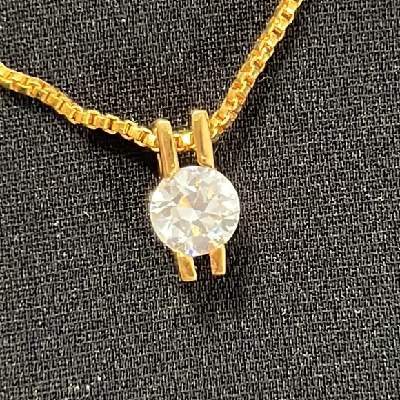 Sparkly 18k gold plated chain with cz diamond necklace - Picture 9 of 9